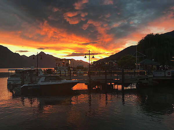 Sonnenuntergang in Neuseeland